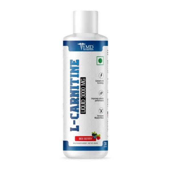 1MD Nutrition | L-Carnitine 3000 mg Liquid | Convert Fat Into Energy | 450 ml / 30 Servings