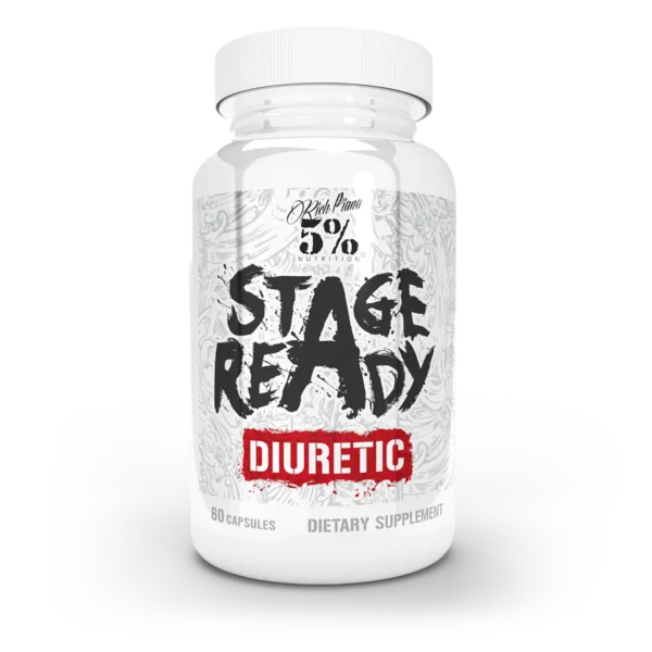 Rich Piana 5% Nutrition | Stage Ready Diuretic | Fast Acting Weight Cut, Water Retention & Bloat Relief | 60 Capsules