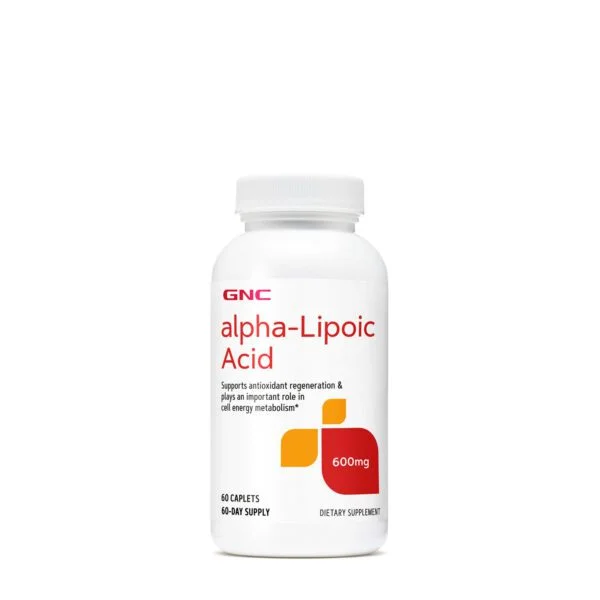 GNC Alpha-Lipoic Acid 600 mg - 60 Caplets ( Imported-USA)