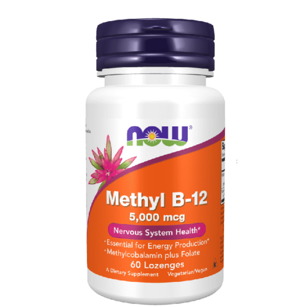 Now Foods | Methyl B-12 5000mcg, Methylcobalamin | Hypoallergenic | 90 Veg Capsules