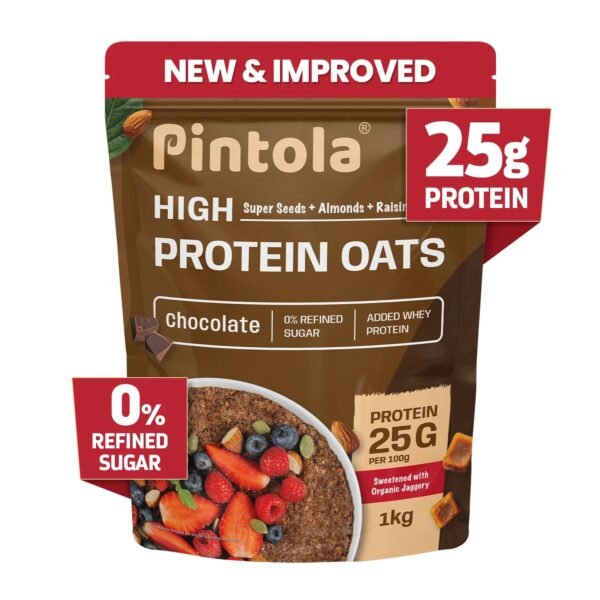 Pintola High Protein Oats - 1 Kg , Dark Chocolate