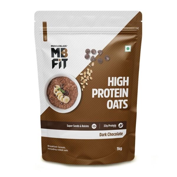 MuscleBlaze High Protein Oats 1Kg | Dark Chocolate