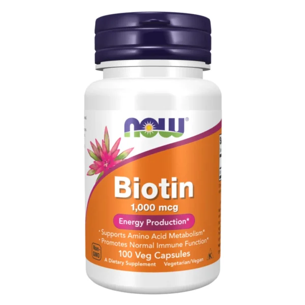 Now Foods | Biotin 1000MCG | Energy Production | 100 Veg Capsules