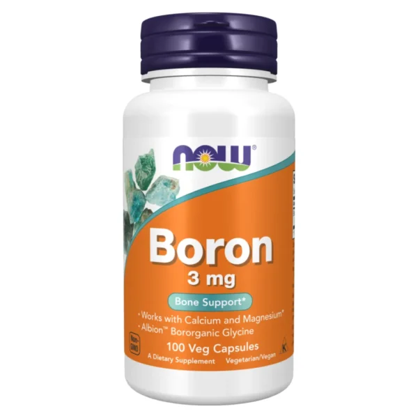 Now Foods | Boron 3MG | Bone Support | 100 Veg Capsules