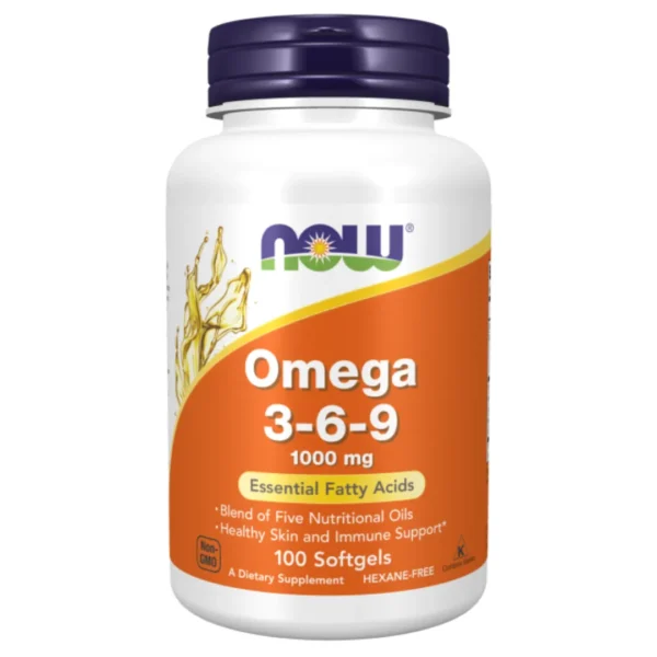 Now Foods | Omega 3-6-9 1000 mg | Essential Fatty Acids | 100 Softgels