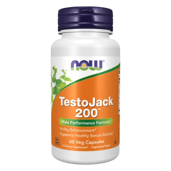 Now Foods | TestoJack 200 | Male Performance Formula | 60 Veg Capsules