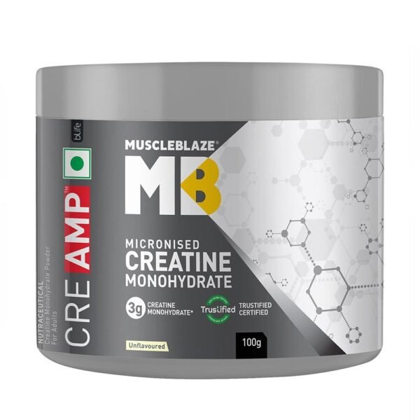 MuscleBlaze Creatine Monohydrate CreAMP 100g | Unflavoured