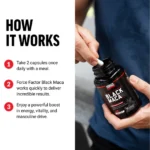 Force Factor | Black Maca 1000mg, Support Vitality - 60 Capsules - Image 3