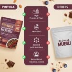Pintola High Protein Muesli  1 Kg , Dark Chocolate & Cranberry - Image 5