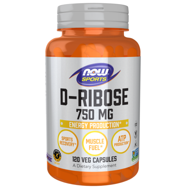 Now Foods D-Ribose 750mg - 120 Veg Capsules