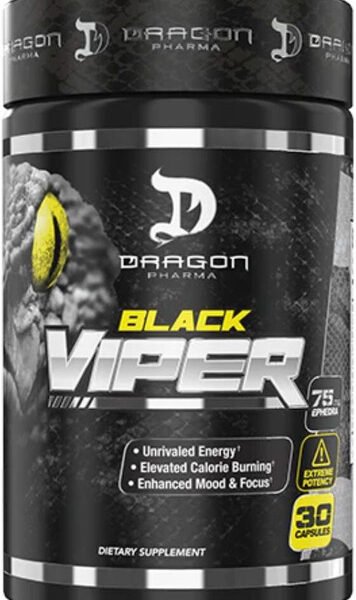 Dragon Pharma | Black Viper | Extreme Potency Fat Burner | 30 Capsules
