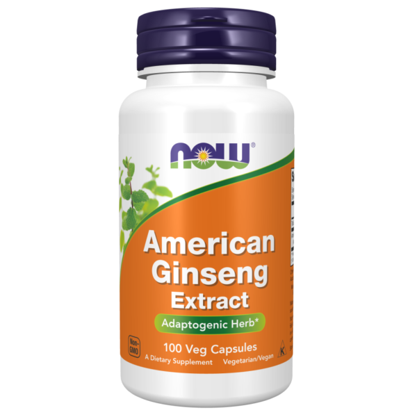 Now Foods American Ginseng Extract 1000 mg - 100 Veg Capsules