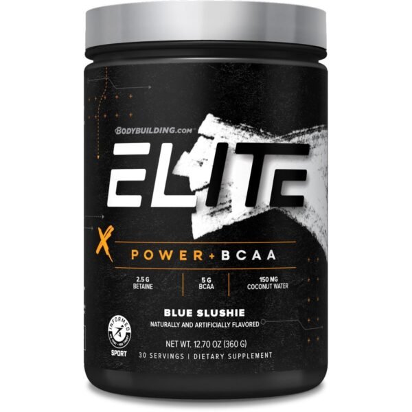 Bodybuilding.com Elite Power + BCAA 30 Servings | Blue Slushie Flavour