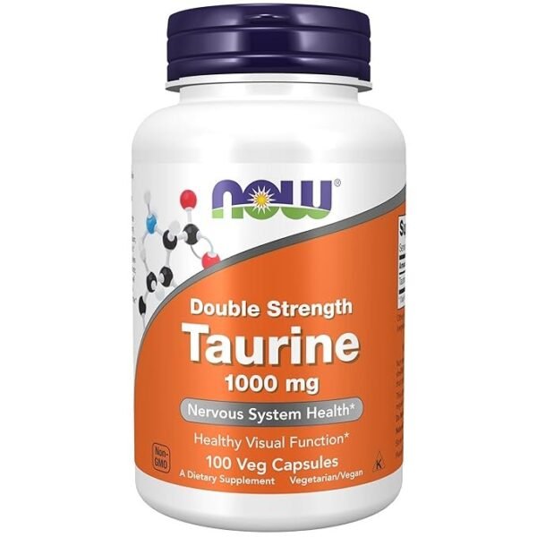 Now Foods | Taurine 1000mg | Support Nervous system Health | 100 Veg capsules