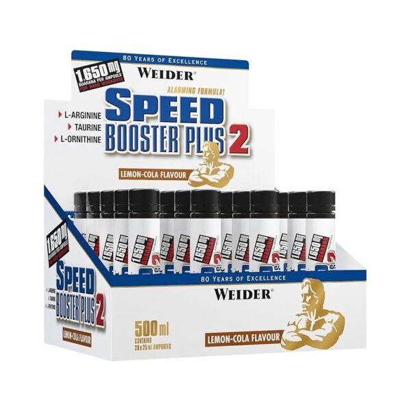 Weider Speed Booster Plus 2 Packs, Lemon Cola, 20 x 25ml