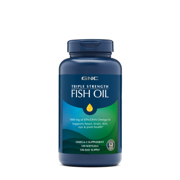 GNC | Triple Strength Fish Oil - 120 Softgels ( Imported- USA)