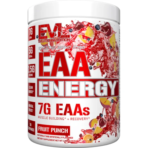 EVLution Nutrition | EAA Energy | Fruit Punch | 357GM (30 Servings)