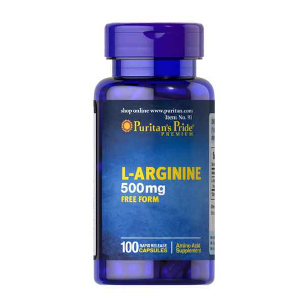 Puritan's Pride |  L-Arginine 500MG | 100 Capsules