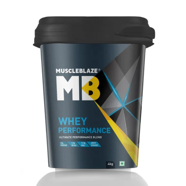 MuscleBlaze Whey Performance Protein - 4 Kg (8.8 Lb), Chocolate Flavor