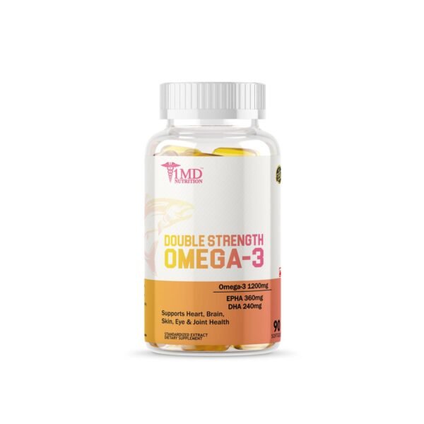 1MD Nutrition | Double Strength Omega-3 | 90 Softgels