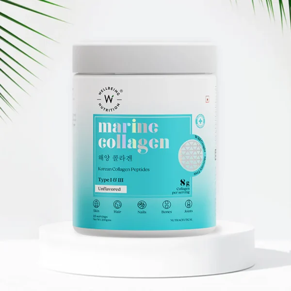 Wellbeing Nutrition Marine Collagen Type 1 & 3 Unflavored - 200gm