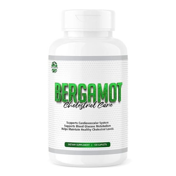 Wellsports | Bergamot Cholestrol Care | Berberine Hcl | Benfotiamine | Gymnema - 120 Caplets