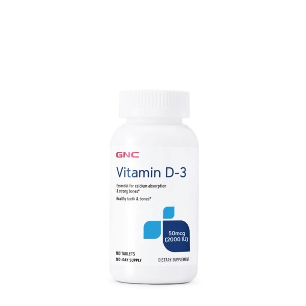 GNC Vitamin D3 Tablets 2000 IU - 180 Tablets