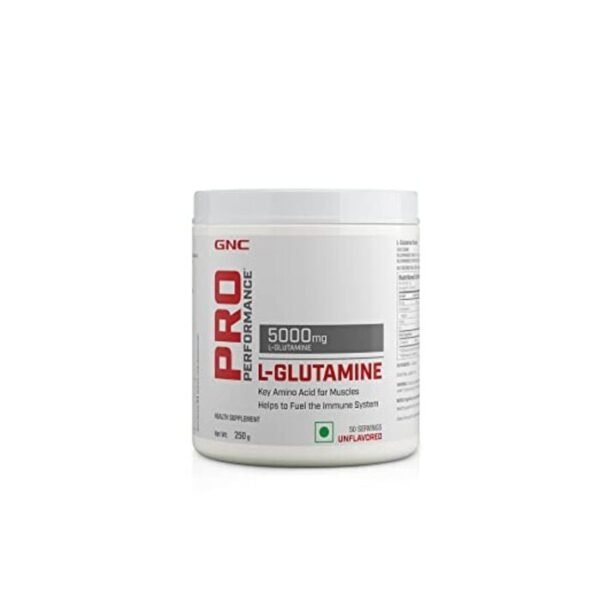 GNC | L-Glutamine 5000 mg | 50 Servings | 250 gm (Unflavored)
