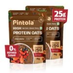 Pintola High Protein Oats - 1 Kg , Dark Chocolate | Pack of 2