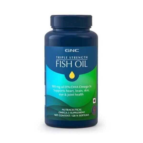 GNC | Triple Strength Fish Oil 1500mg | 540 mg EPA & 360 mg DHA | 120 Softgels