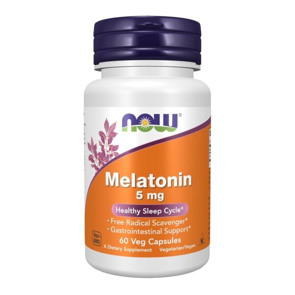 Now Foods | Melatonin 5MG | Healthy Sleep Cycle | 60 Veg Capsules