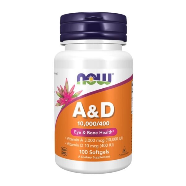 Now Foods | Vitamin A & D 10000/400 | 100 Softgels