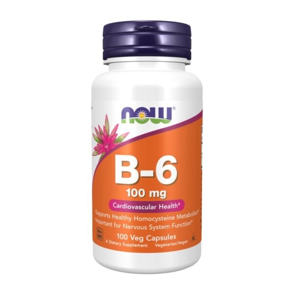 Now Foods | Vitamin B-6 100MG | 100 Veg Capsules