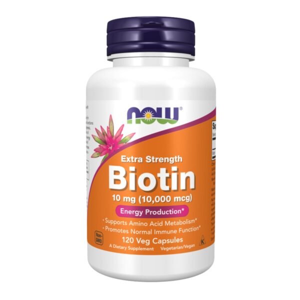 Now Foods | Extra Strength Biotin 10MG (10000MCG) | 120 Veg Capsules