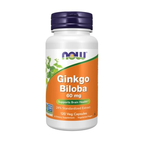 Now Foods | Ginkgo Biloba 60MG | 120 Veg Capsules