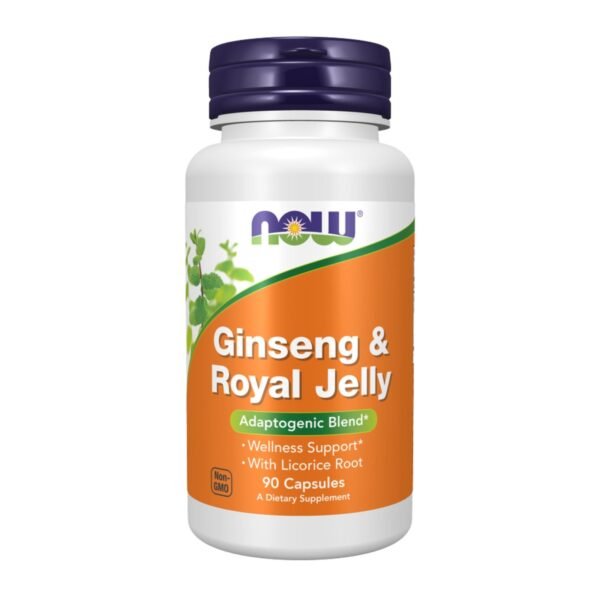 Now Foods | Ginseng & Royal Jelly | Licorice Root | 90 Capsules