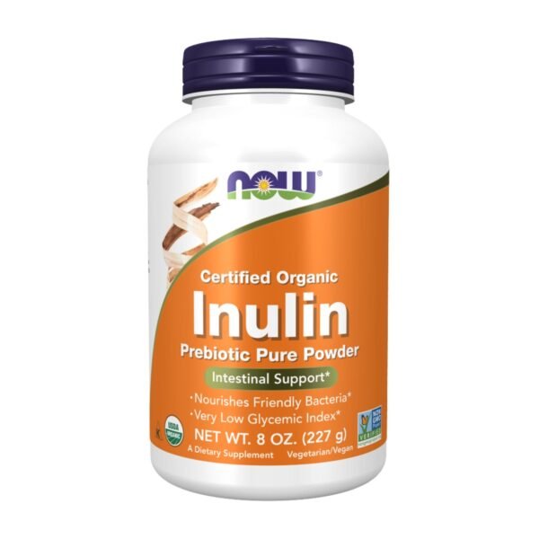 Now Foods | Organic Inulin Prebiotic Pure Powder | 8 OZ (227GM)