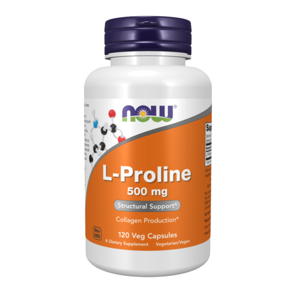 Now Foods | L-Proline 500MG | 120 Veg Capsules