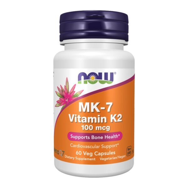 Now Foods | MK-7 Vitamin K-2 100MCG | 60 Veg Capsule