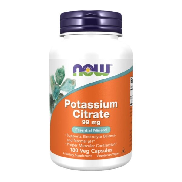 Now Foods | Potassium Citrate 99MG | 180 Veg Capsules