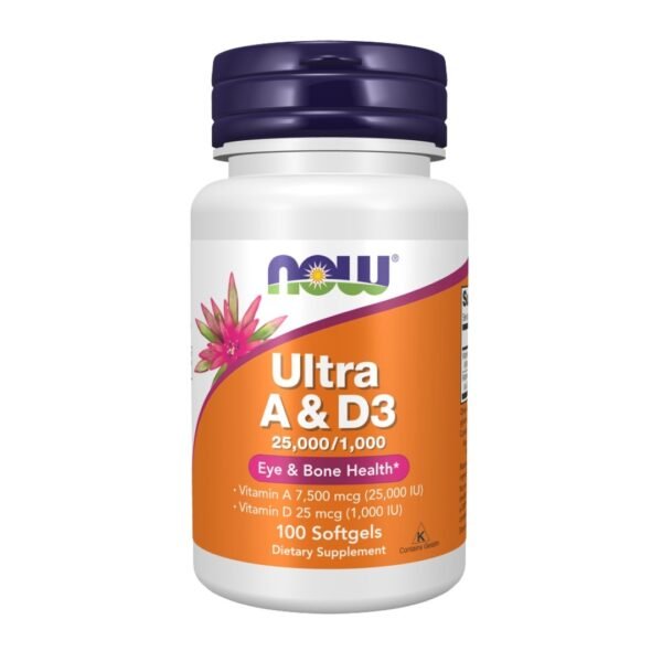 Now Foods | Ultra A & D3 25000/1000 | 100 Softgels