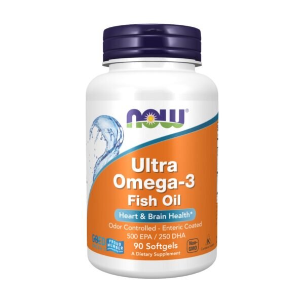 Now Foods | Ultra Omega-3 Fish Oil | 500 EPA / 250 DHA | 90 Softgels