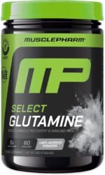 MusclePharm Glutamine Pure L-Glutamine Powder - 60 Servings | Pure L-Glutamine Powder, Post Workout Recovery, Energy Support, Gut Health Support, Gluten-Free Formula