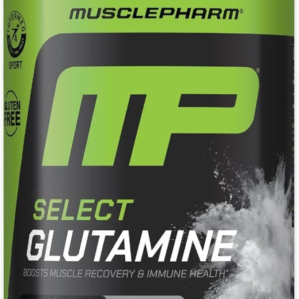 MusclePharm Glutamine Pure L-Glutamine Powder - 60 Servings | Pure L-Glutamine Powder, Post Workout Recovery, Energy Support, Gut Health Support, Gluten-Free Formula