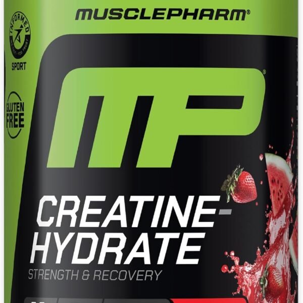 Muscle Pharm Creatine Monohydrate Hydration Fruit Punch - 60 Servings | Fruit Punch Flavor, 5g Creatine, Electrolytes, Hydration Complex, Strength Support, Recovery Nutrition