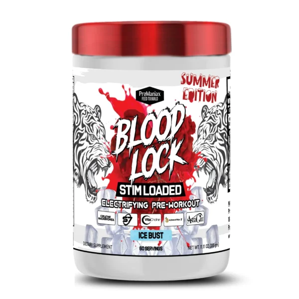 Promaniax | Blood Lock Stimloaded Summer Edition Pre-Workout | 60 Servings, 315GM