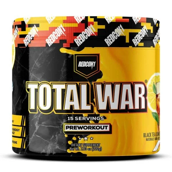 Redcon1 | Total War | Pre-Workout | 15 Servings | Black Tea Lemonade Flavor