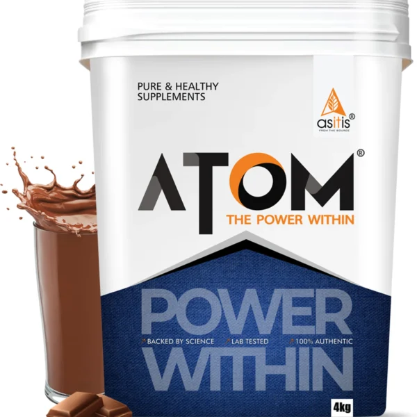 AS-IT-IS ATOM Mass Gainer | 60g Carbs, 12g Protein, 315kcal per Serving | With BCAA, L-Glutamine & Ashwagandha